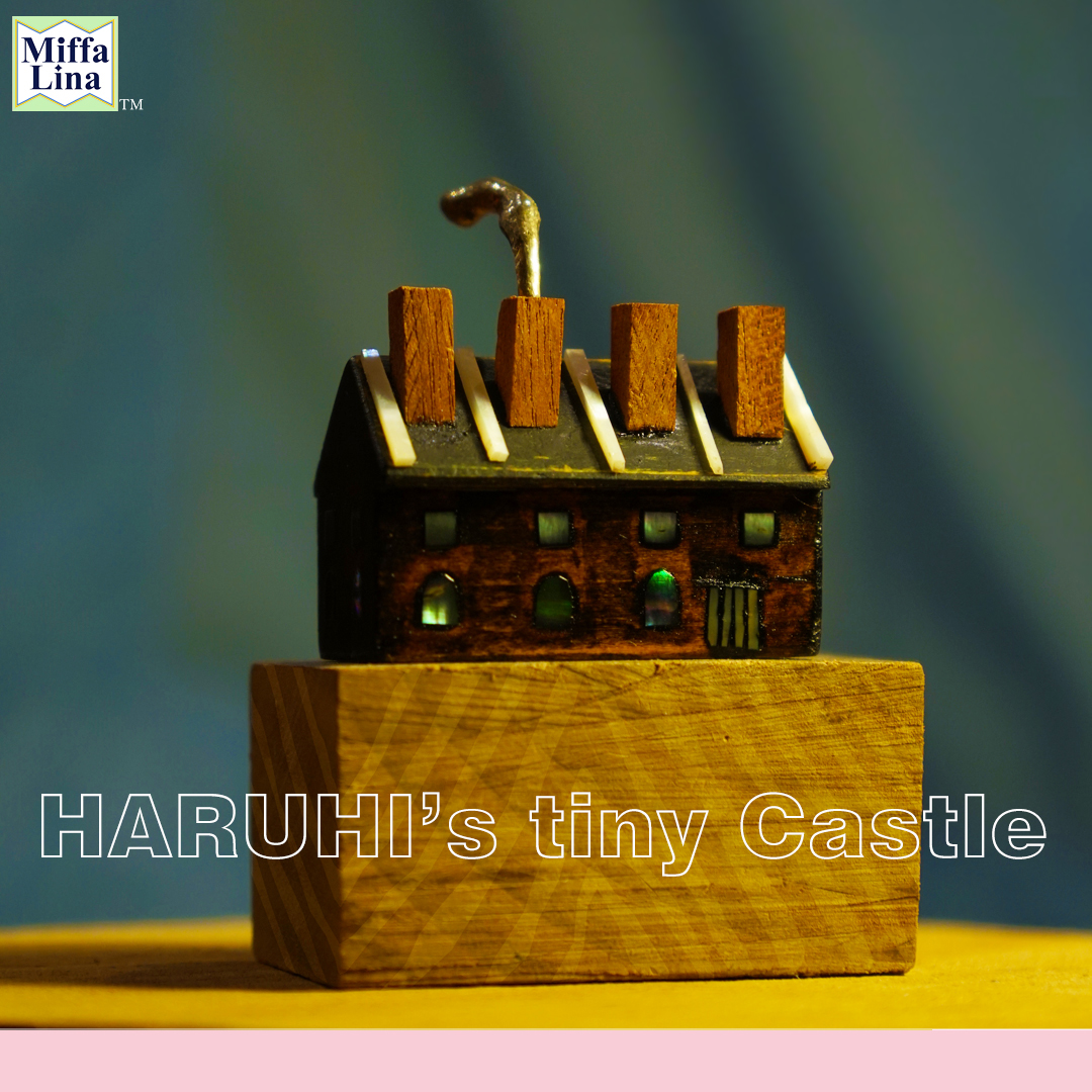 ハルヒの小さい家 螺鈿 オブジェ 彫刻作品 inlayd sculpture HARUHI's tiny castle THE HARCADIA